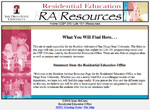 Screen shot of SDSU RA website